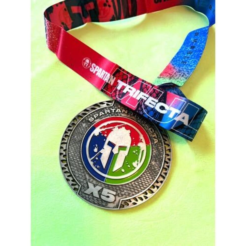 2024 Spartan X5 Trifecta Medal World Championship Qualifier 5" 14.2 oz